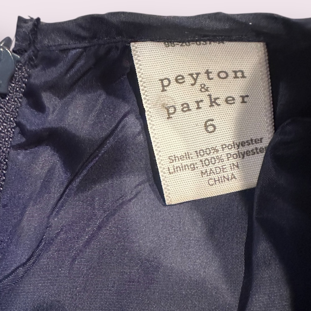 Girls Peyton & Parker Gold and Navy Blue Striped Sequin Dress Size 6 - Picture 6 of 8